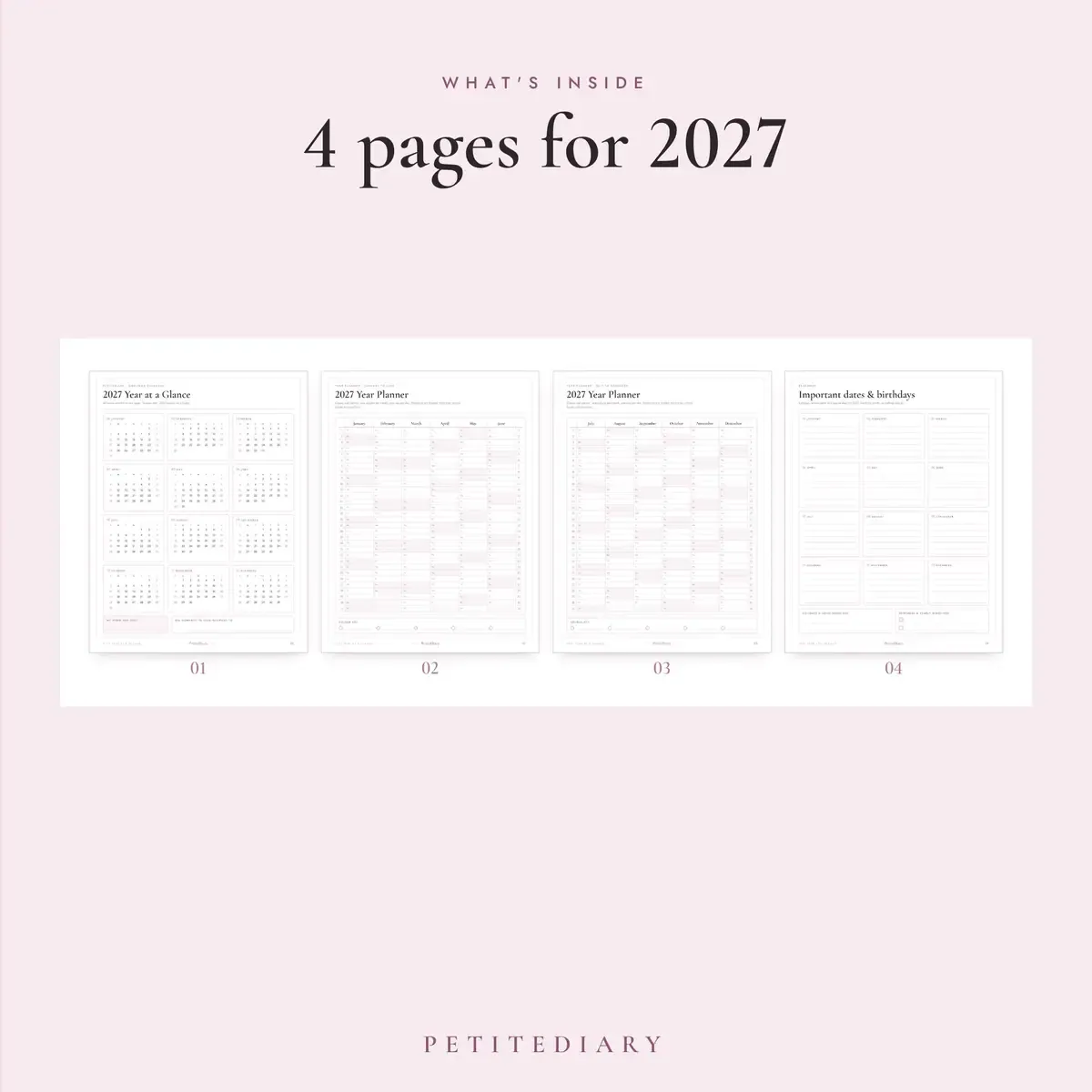 2027 Calendar One Page, image 2
