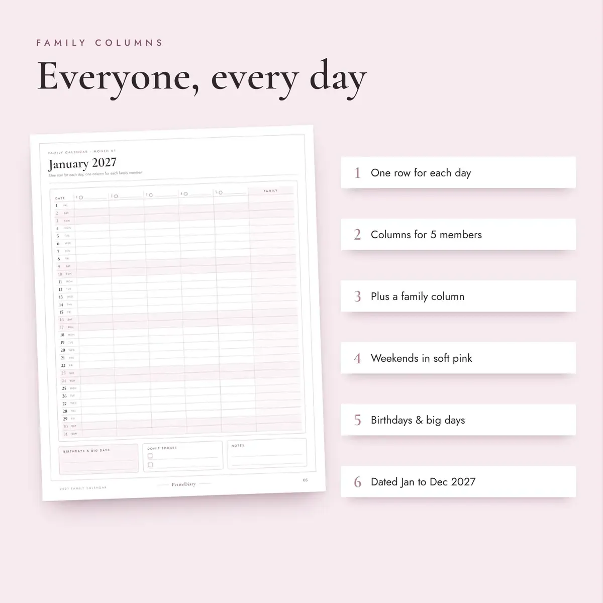 2027 Family Calendar, image 3