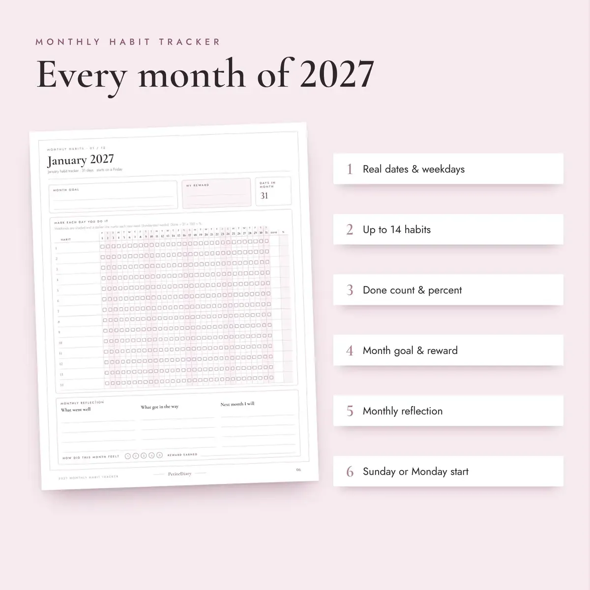 2027 Habit Tracker, image 3
