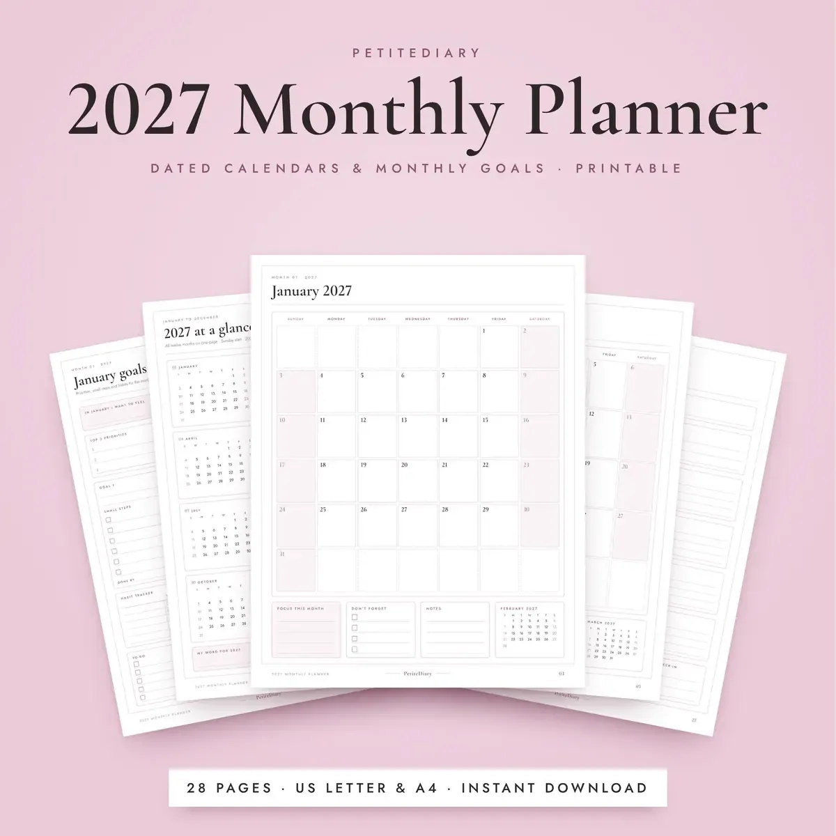 2027 Monthly Planner