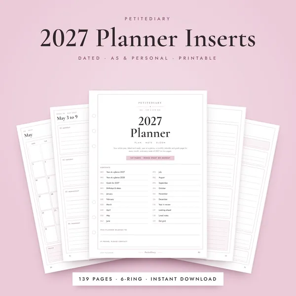 2027 Planner Inserts