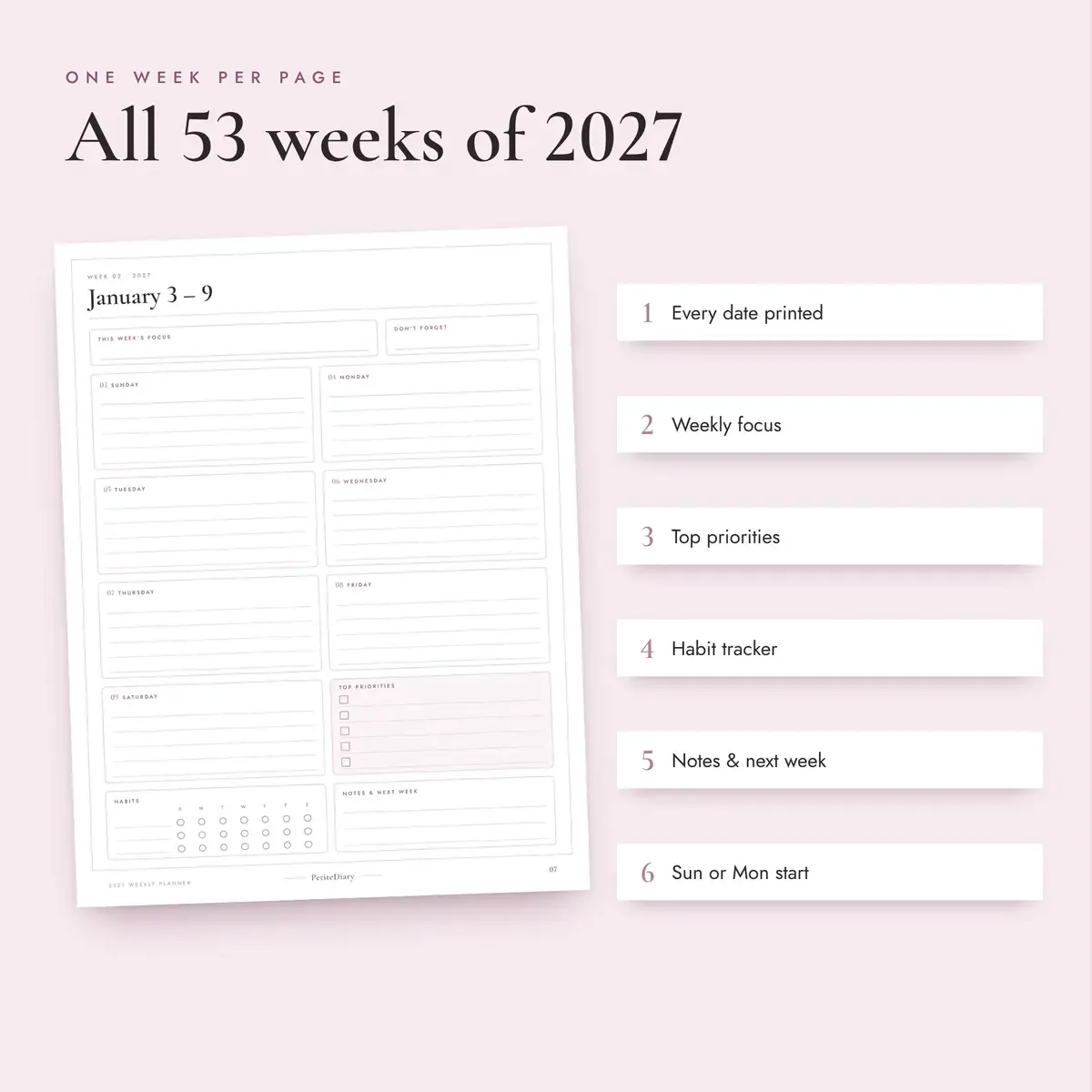 2027 Weekly Planner, image 3