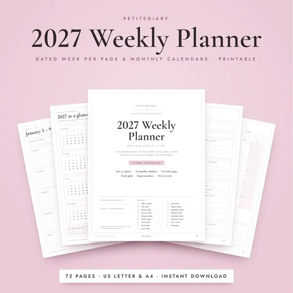 2027 Weekly Planner