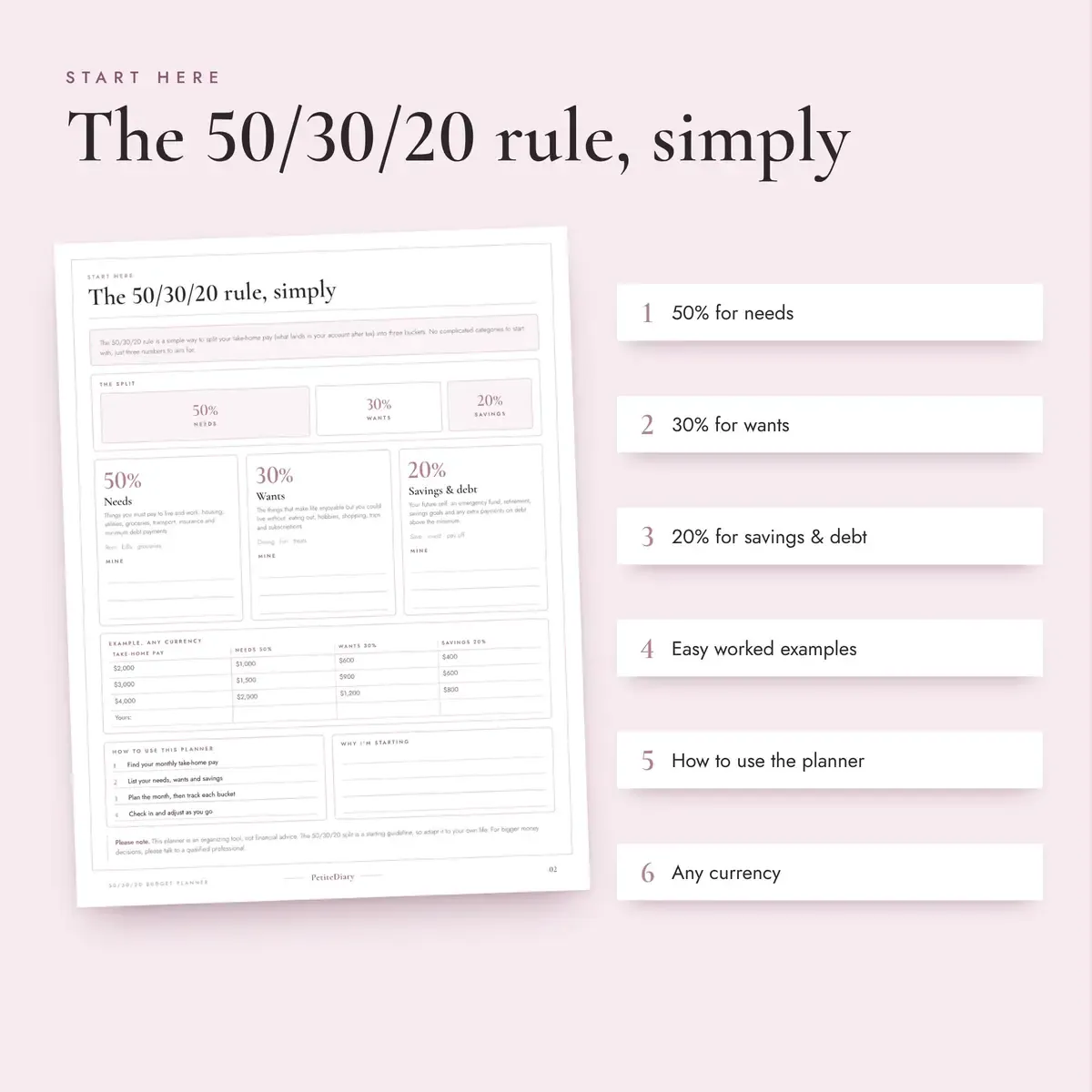 50/30/20 Budget Planner, image 3