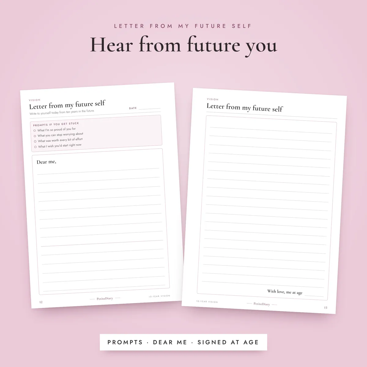 10 Year Vision Planner A5 & Half Letter Inserts, image 4