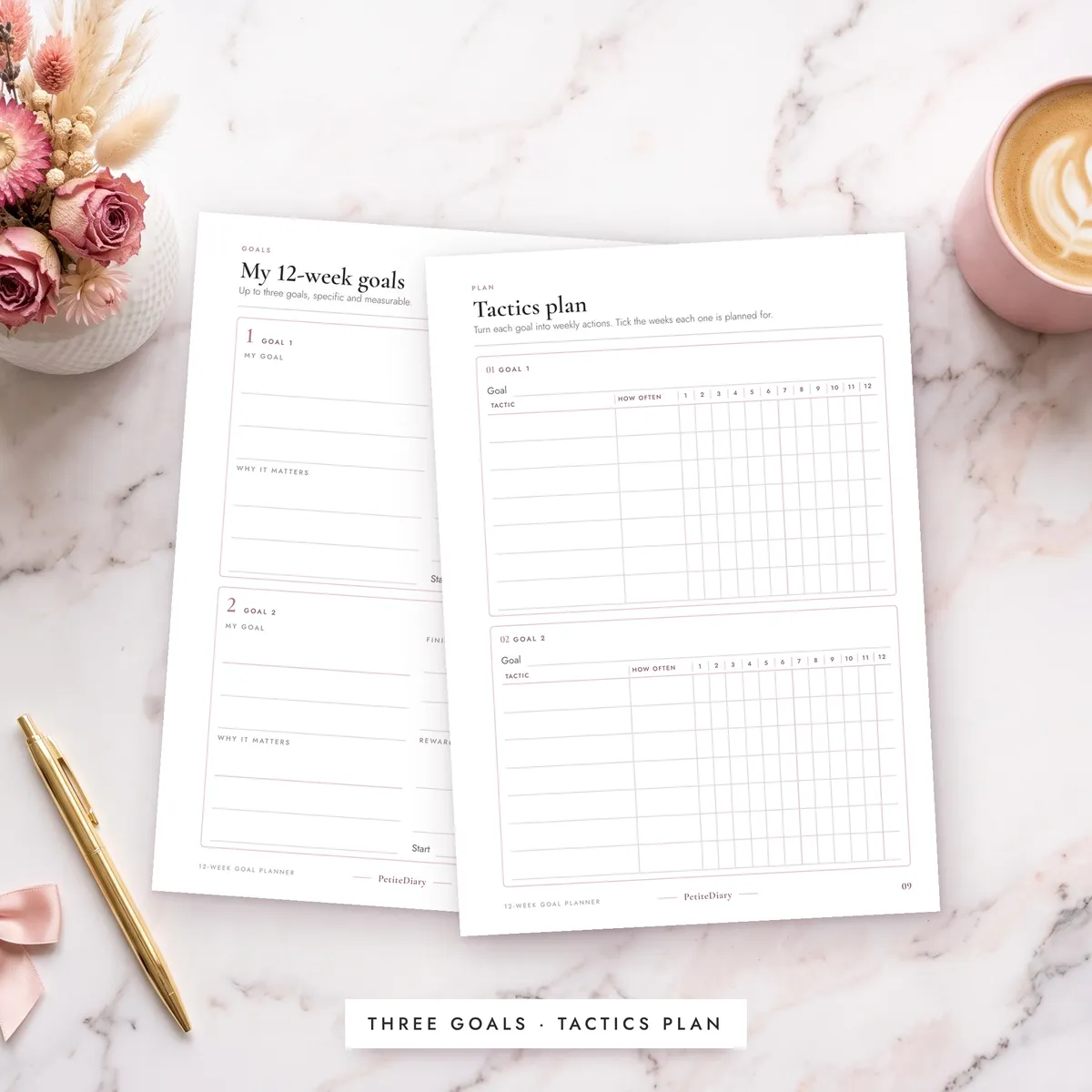 12 Week Goal Planner A5 & Half Letter Inserts, image 5