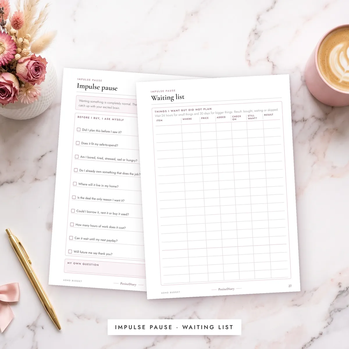 ADHD Budget Planner A5 & Half Letter Inserts, image 5