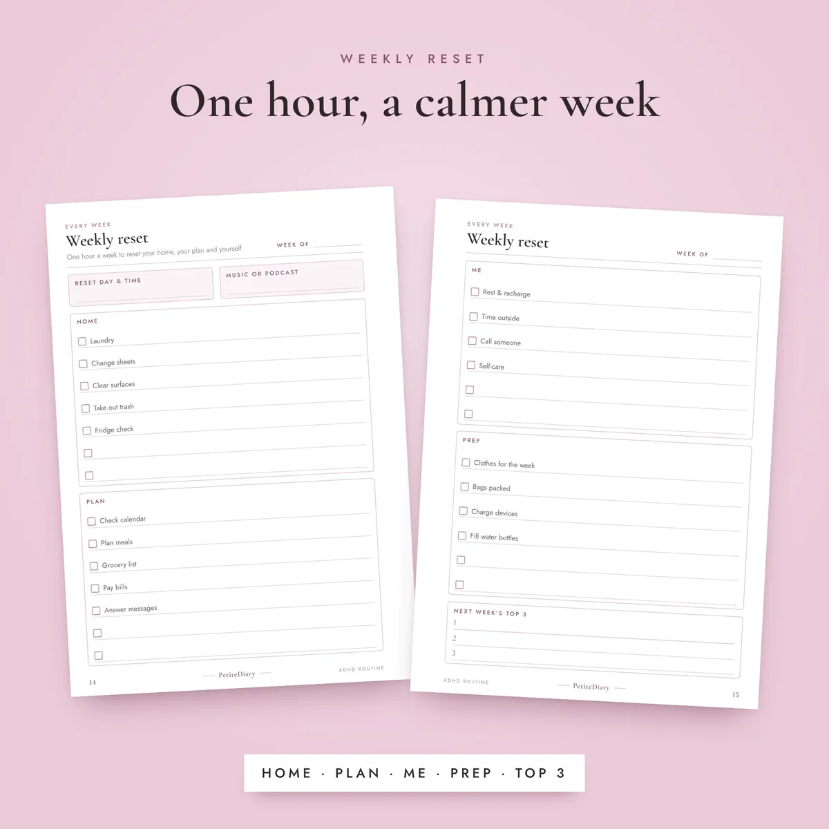 ADHD Routine Planner A5 & Half Letter Inserts, image 4