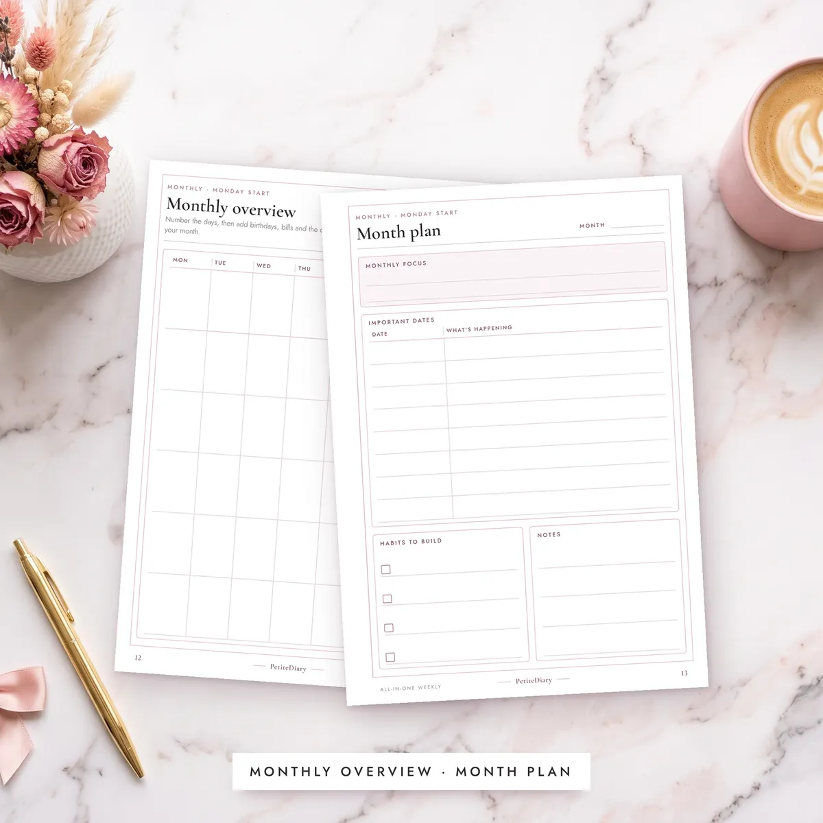 All in One Weekly Planner A5 & Half Letter Inserts, image 5