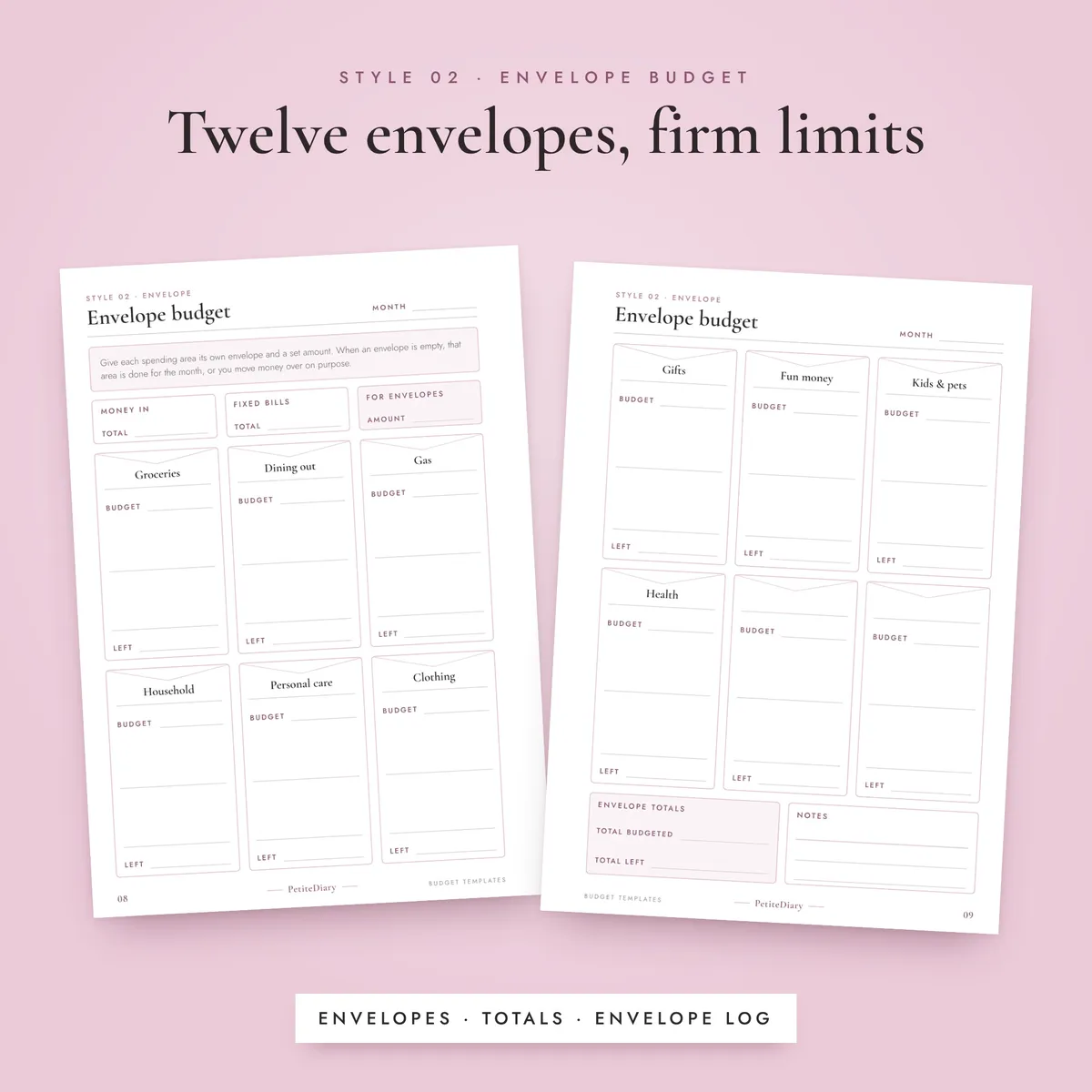 Budget Templates A5 & Half Letter Inserts, image 4