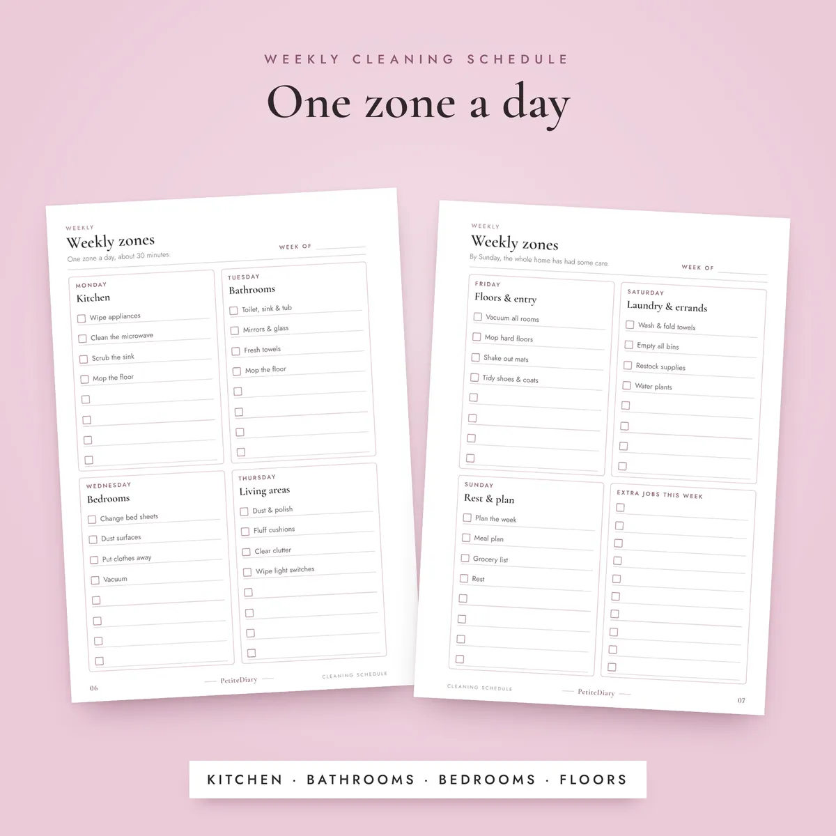 Cleaning Schedule A5 & Half Letter Inserts, image 4