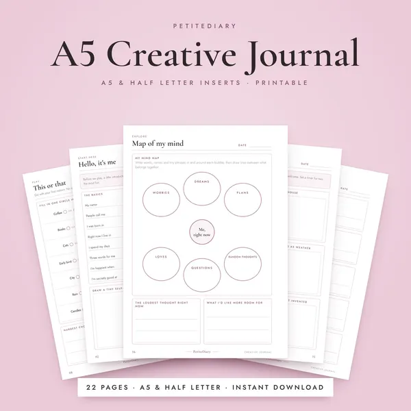 A5 Creative Journal for Adults