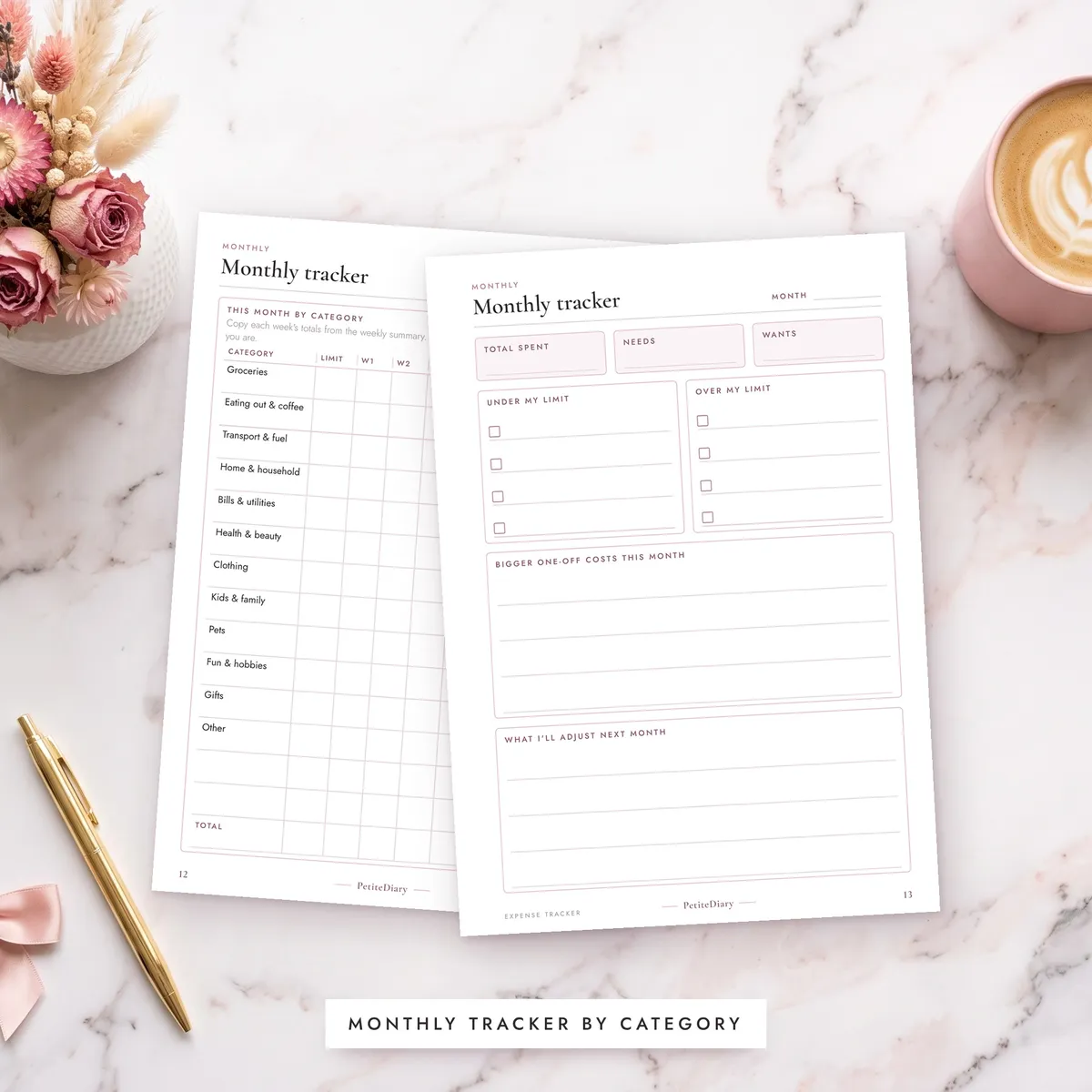 Daily Expense Tracker A5 & Half Letter Inserts, image 5