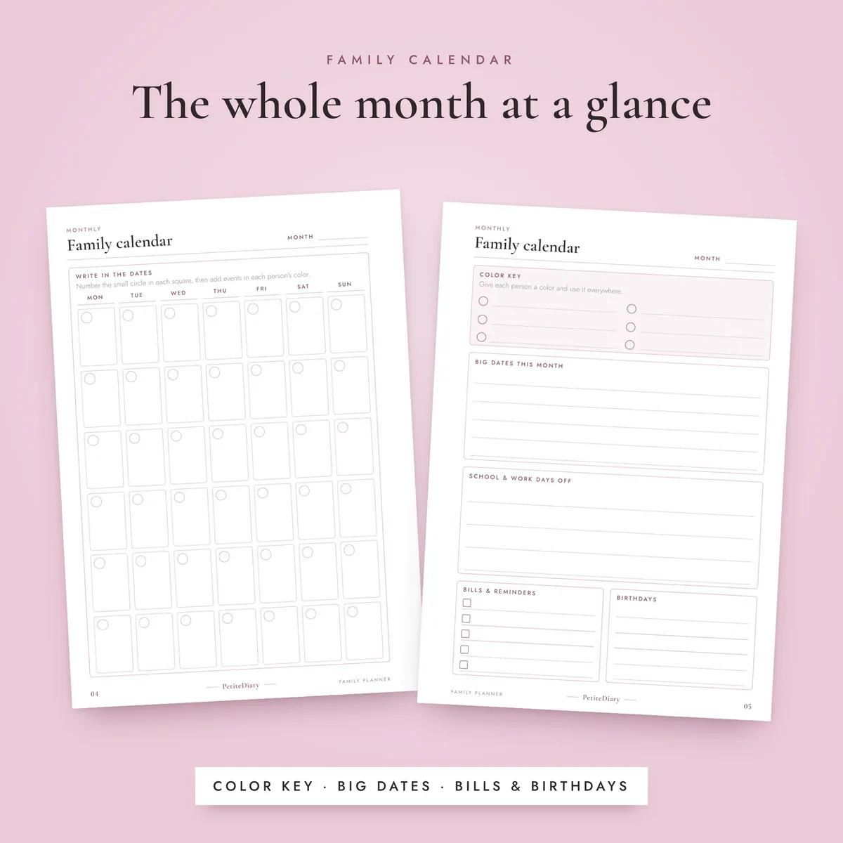 Family Planner A5 & Half Letter Inserts, image 4