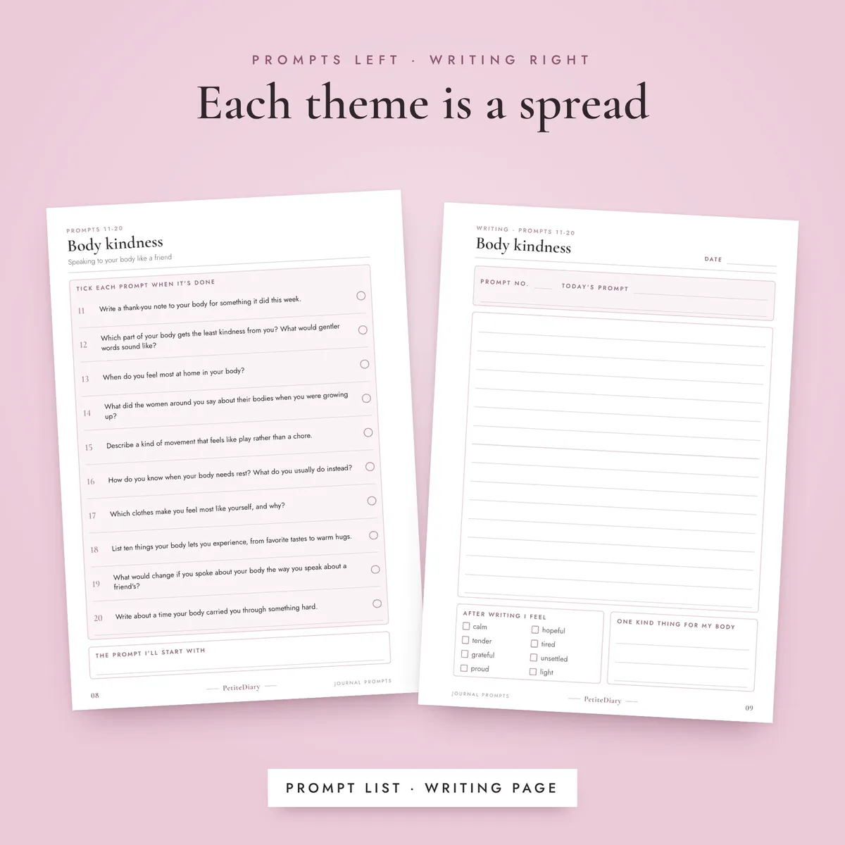 Journal Prompts for Women A5 & Half Letter Inserts, image 4