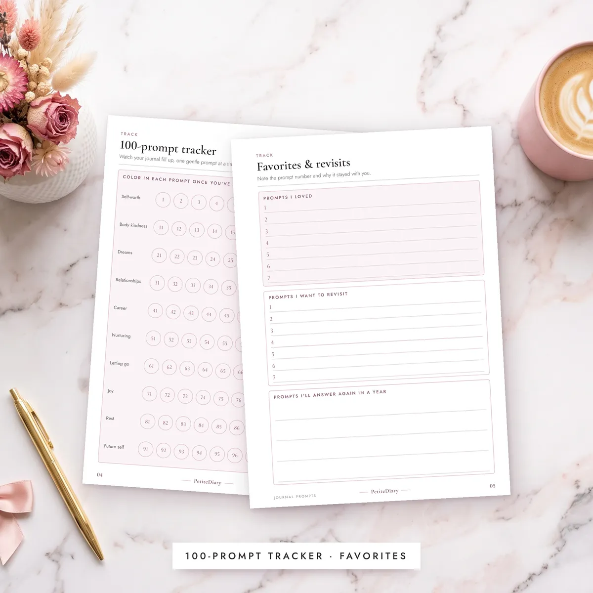 Journal Prompts for Women A5 & Half Letter Inserts, image 5