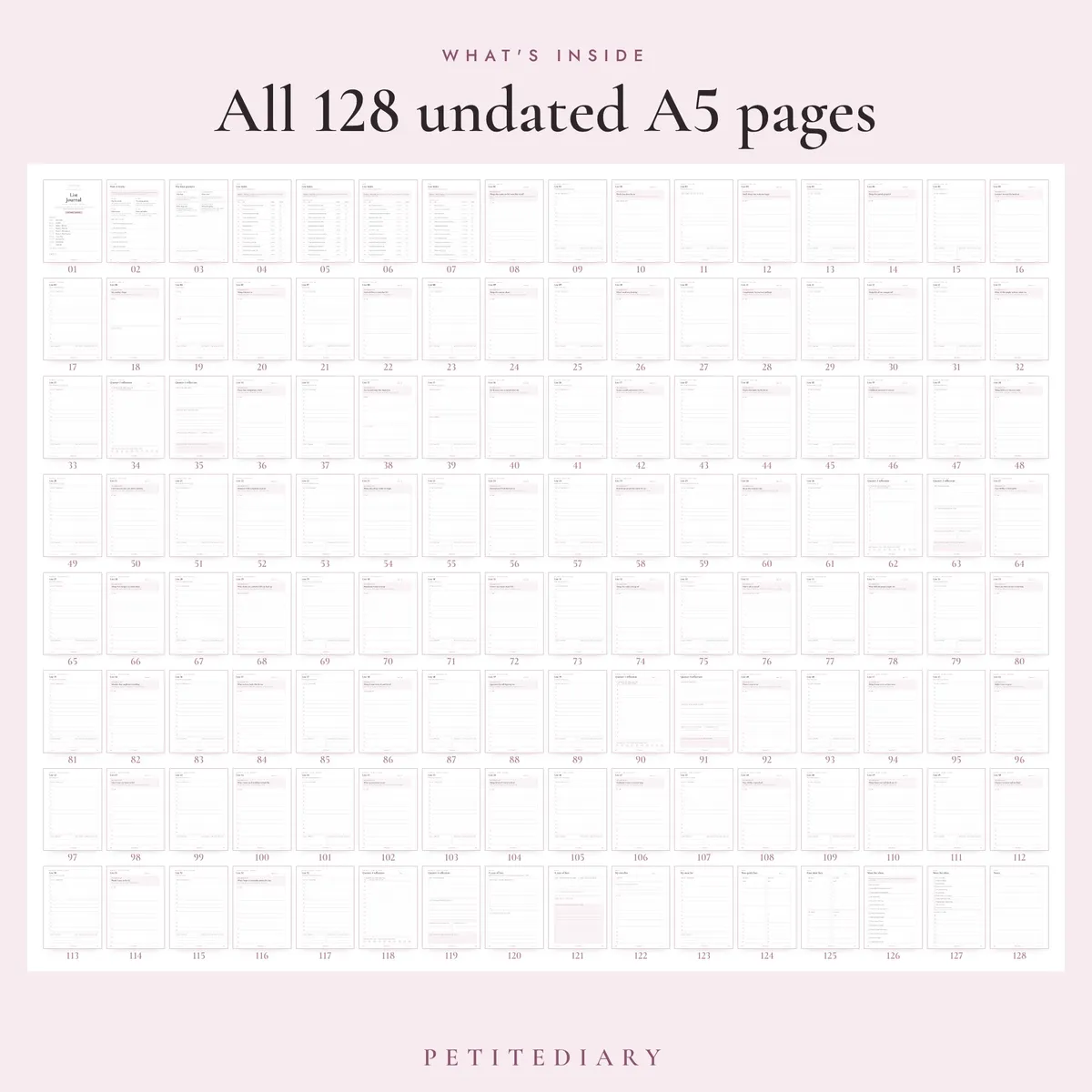 List Journal A5 & Half Letter Inserts, image 2