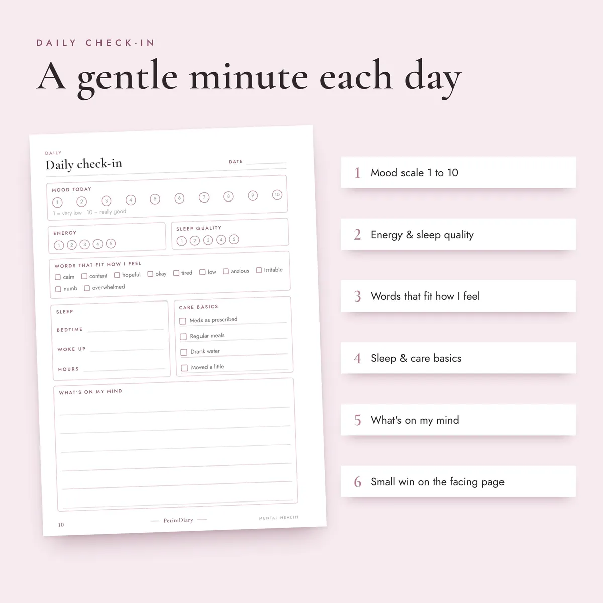 Mental Health Planner A5 & Half Letter Inserts, image 3