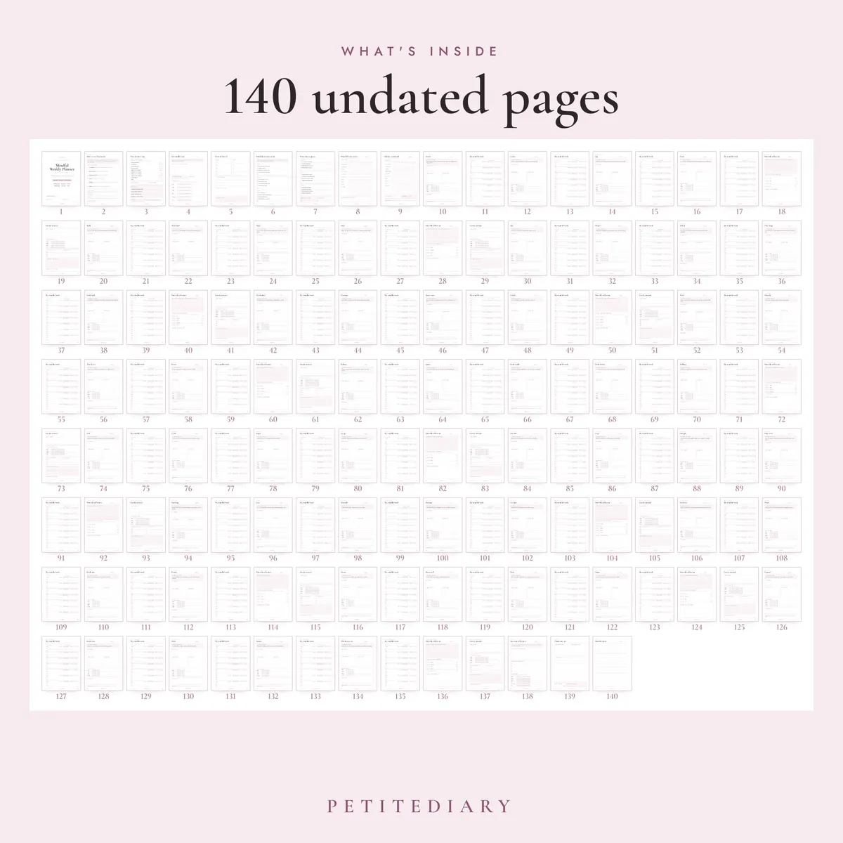 Mindful Planner A5 & Half Letter Inserts, image 2