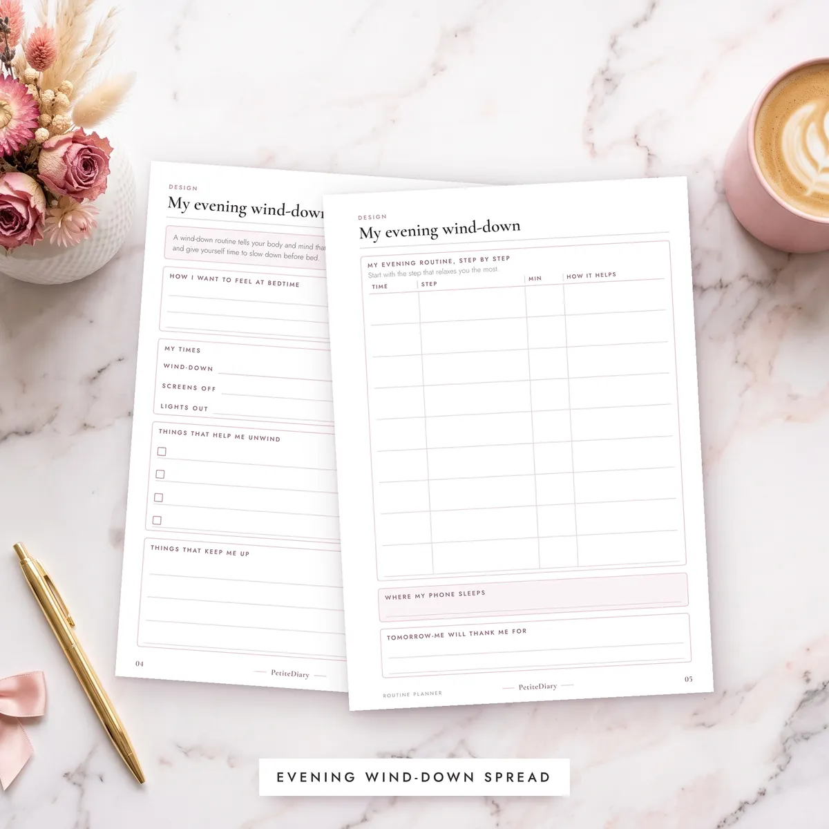 Morning Routine Planner A5 & Half Letter Inserts, image 5