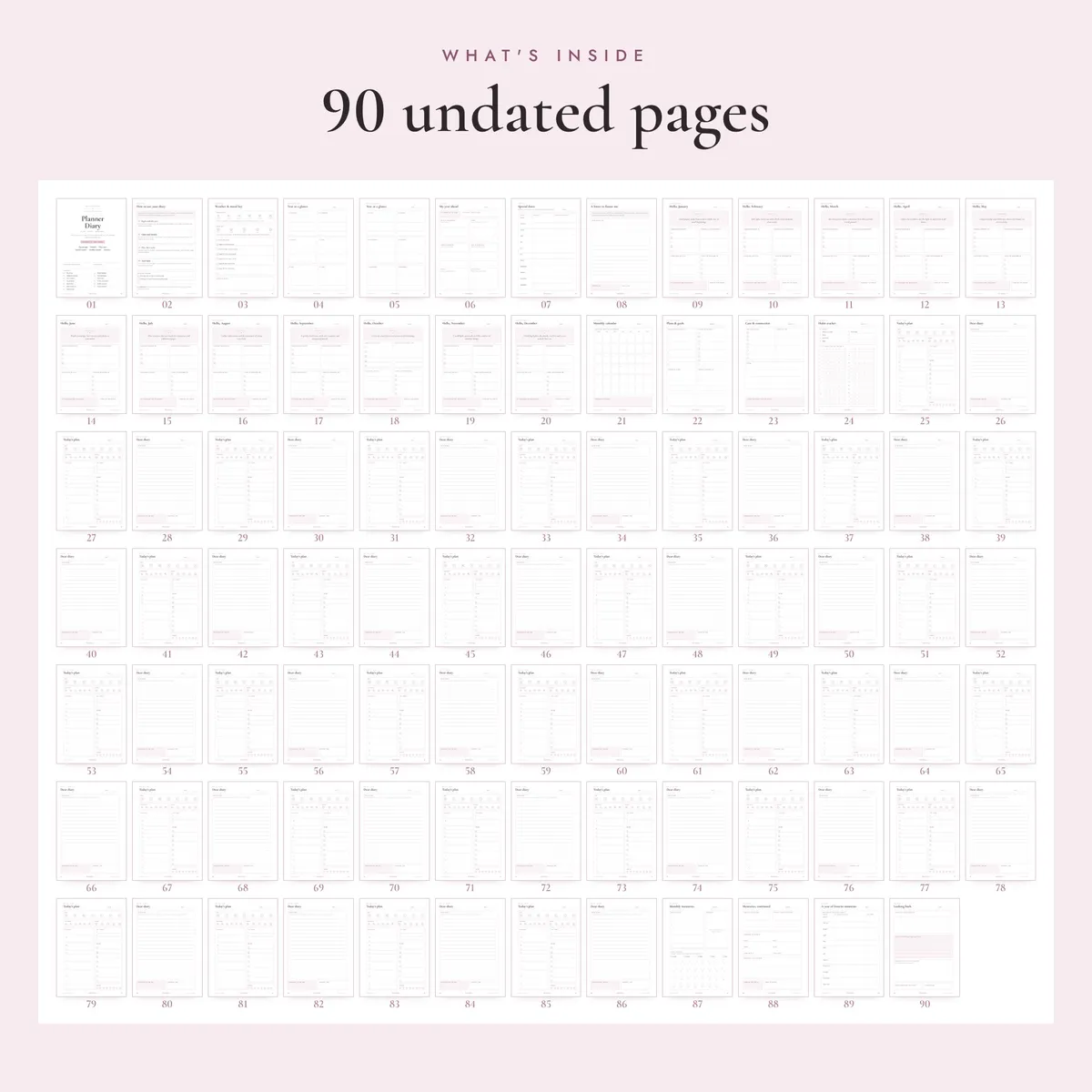 Planner Diary A5 & Half Letter Inserts, image 2