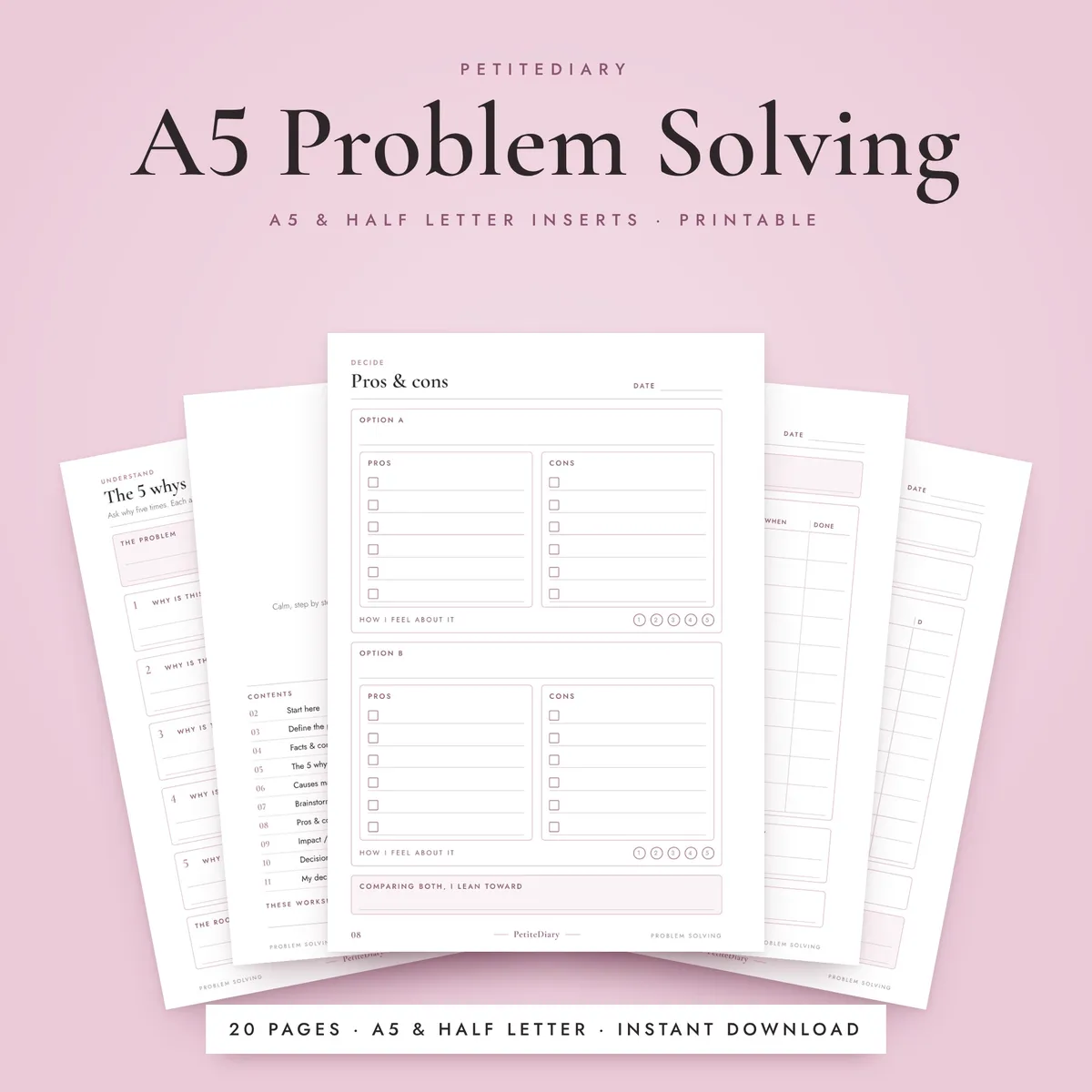 A5 Problem Solving Worksheets