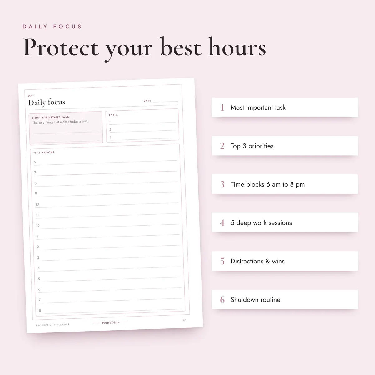 Productivity Planner A5 & Half Letter Inserts, image 3