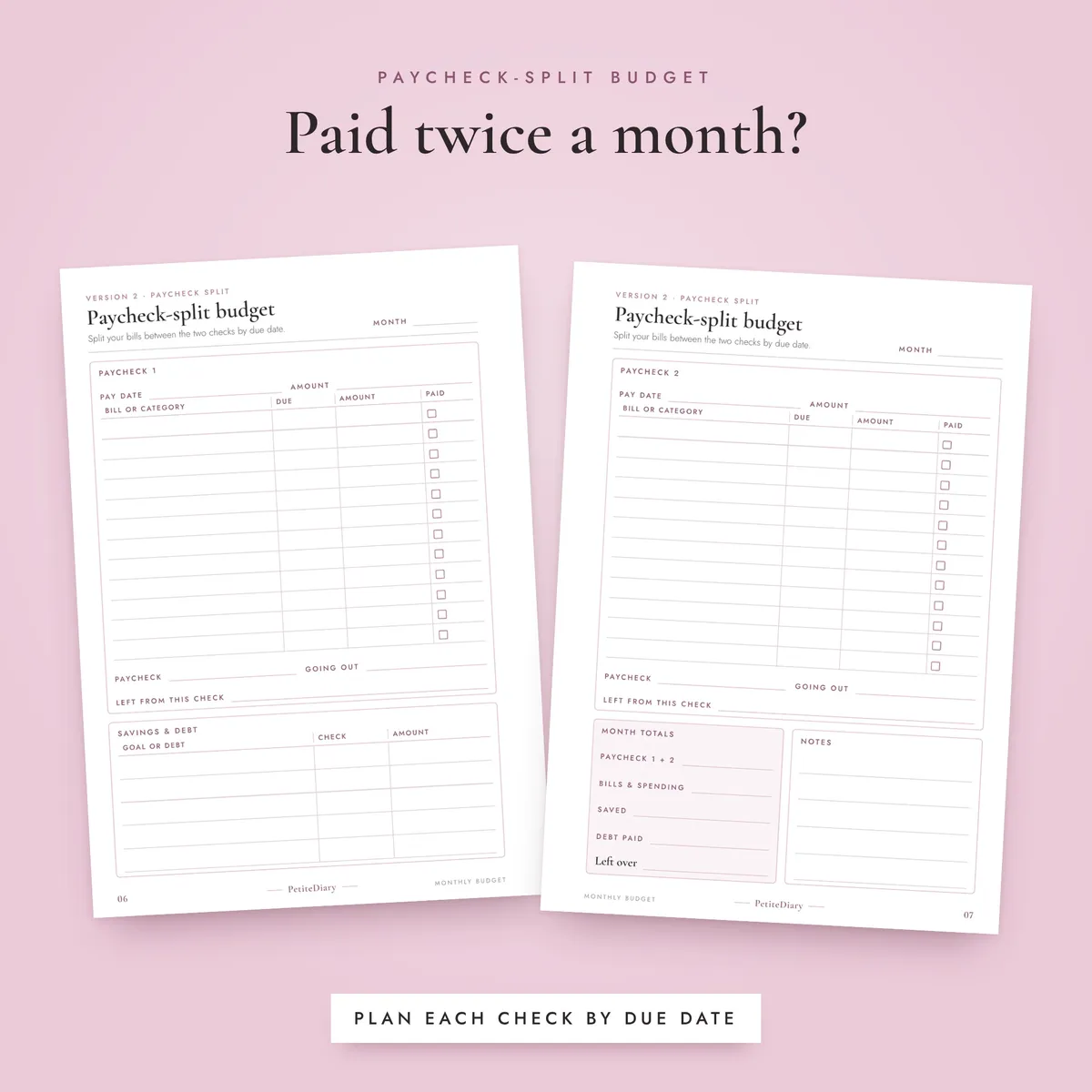 Simple Monthly Budget A5 & Half Letter Inserts, image 4