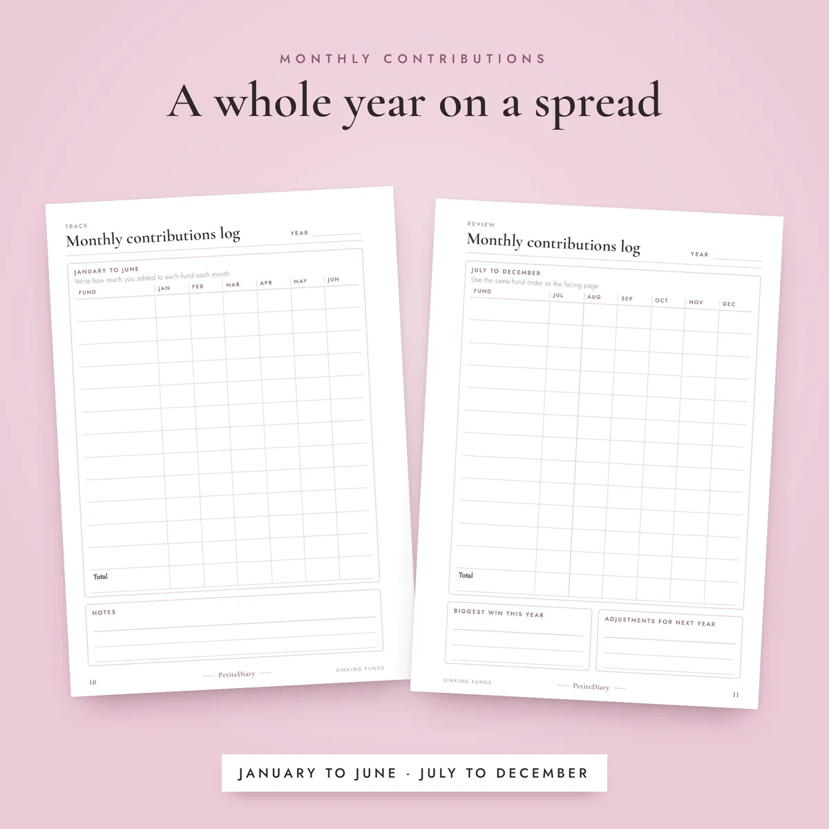 Sinking Funds Tracker A5 & Half Letter Inserts, image 4