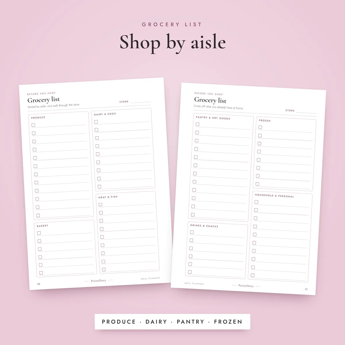Weekly Meal Planner A5 & Half Letter Inserts, image 4