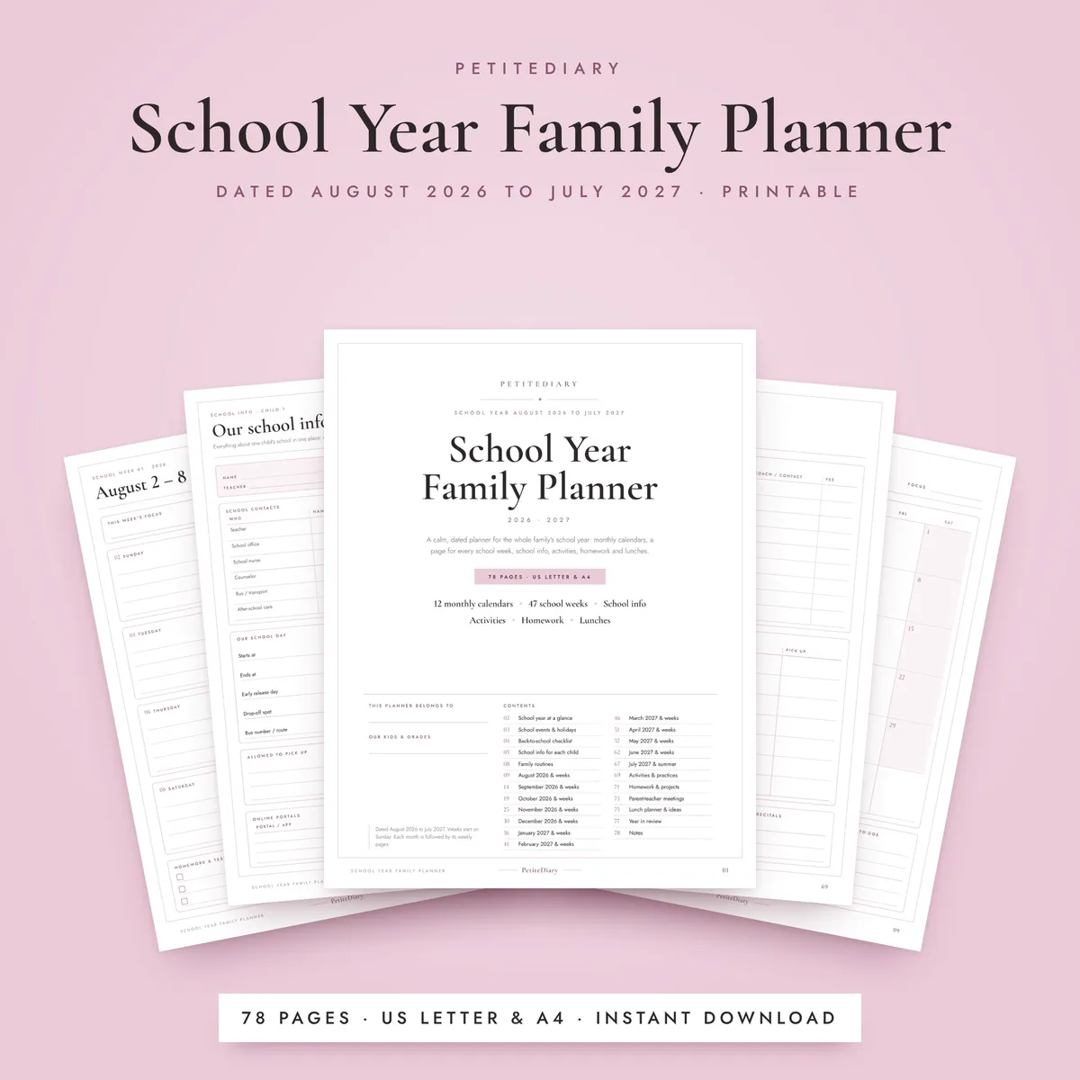 Academic Planner 2026-2027 for Families