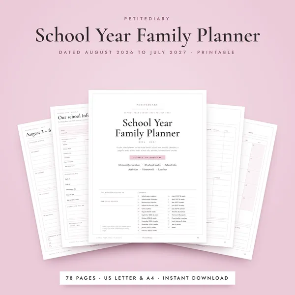 Academic Planner 2026-2027 for Families
