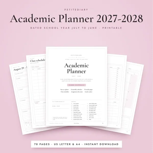 Academic Planner 2027-2028