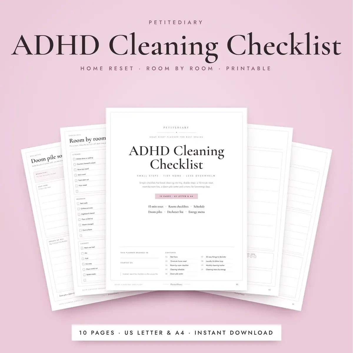 ADHD Cleaning Checklist
