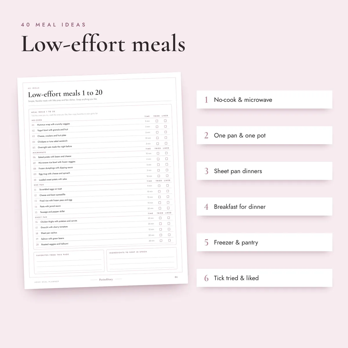 ADHD Meal Planner, image 3