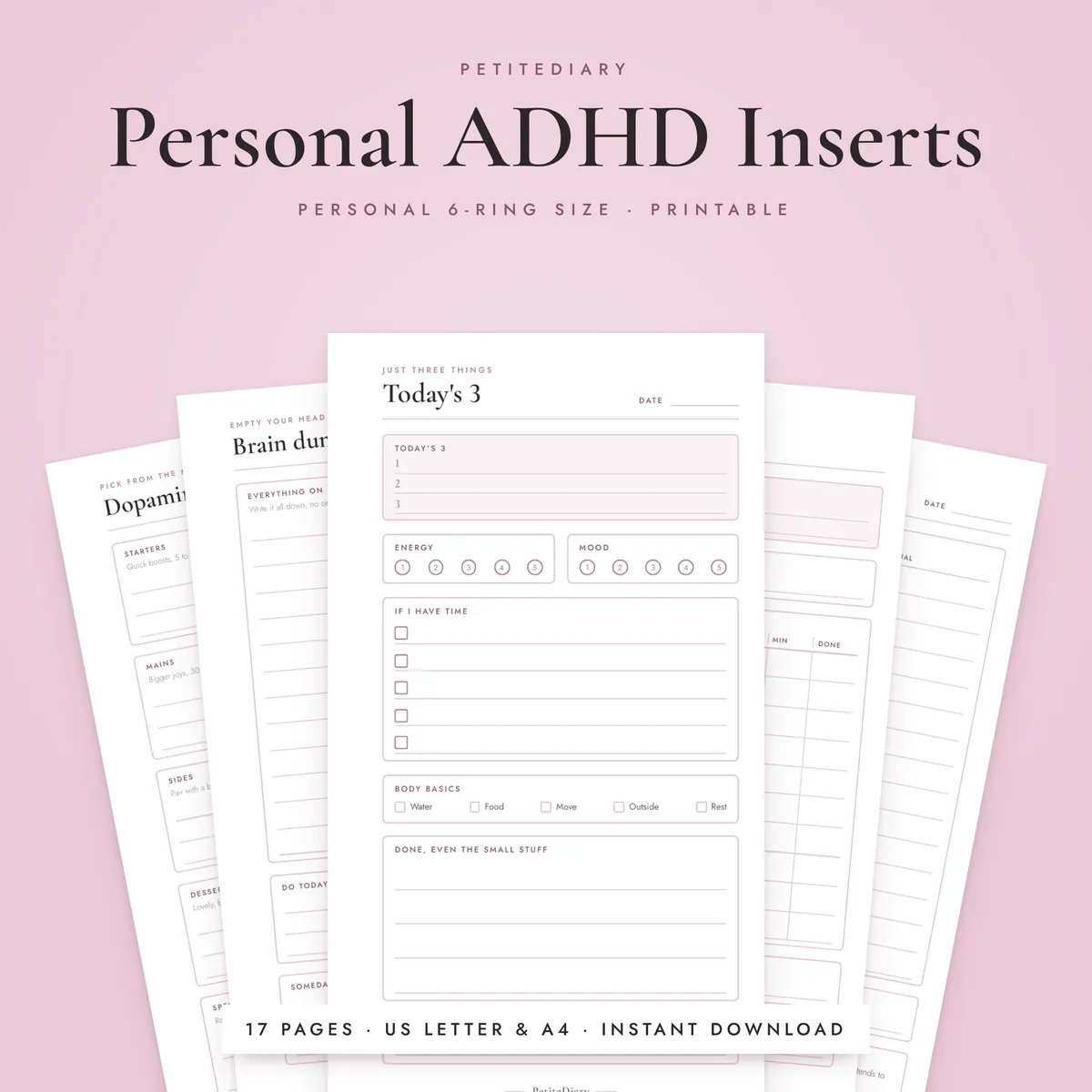 Personal Size ADHD Inserts