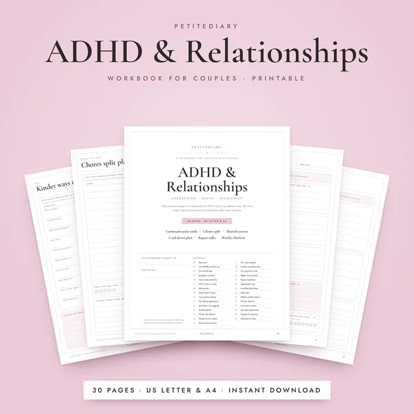 ADHD Relationships Workbook for Couples