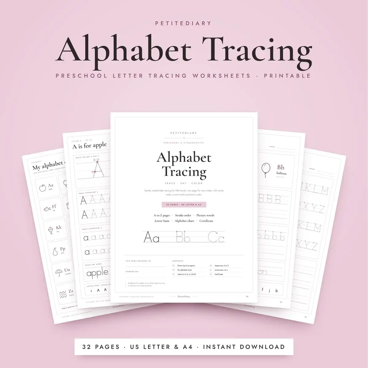 Alphabet Tracing Worksheets