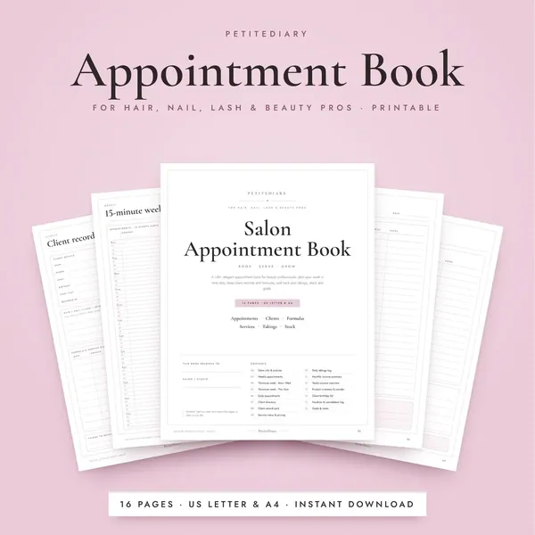 Appointment Book for Salons