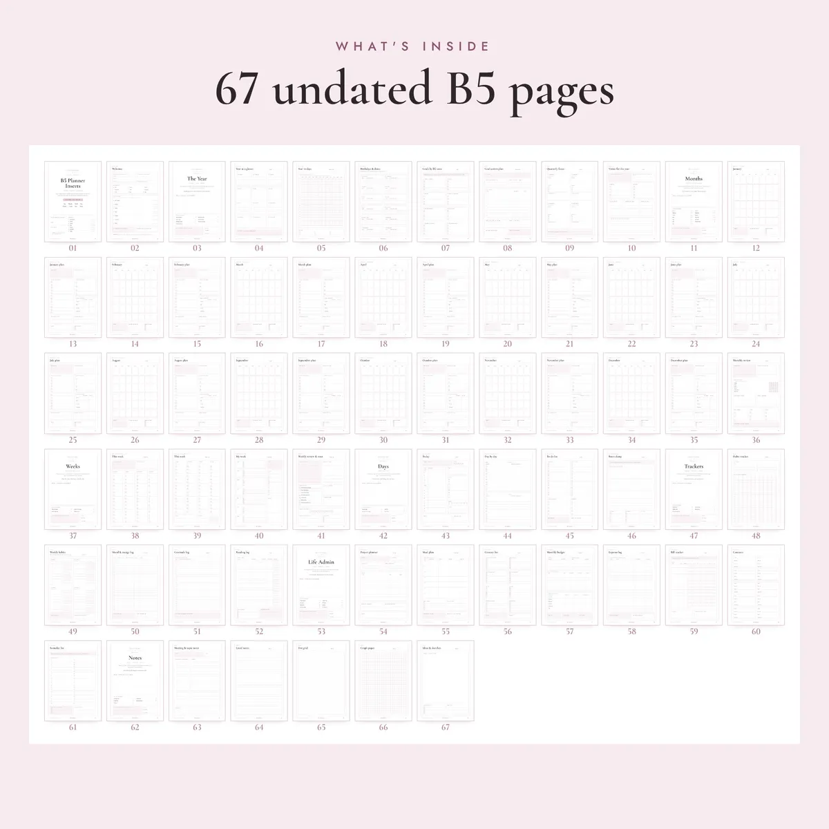 B5 Planner Inserts, image 2