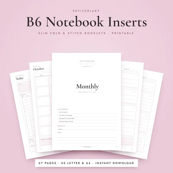 B6 Notebook Inserts (slim)