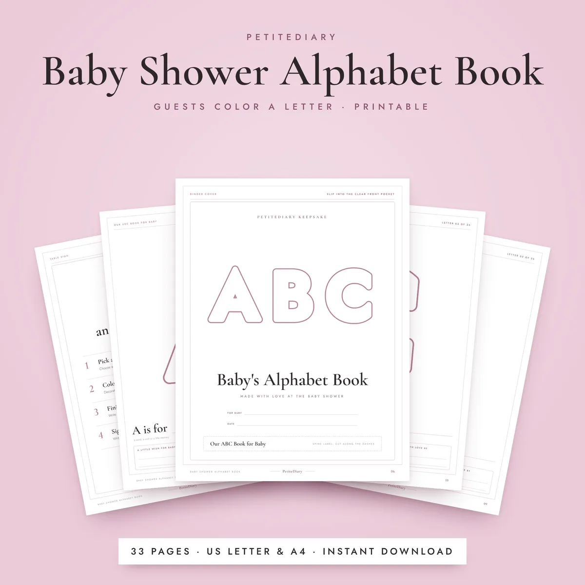 Baby Shower Alphabet Book