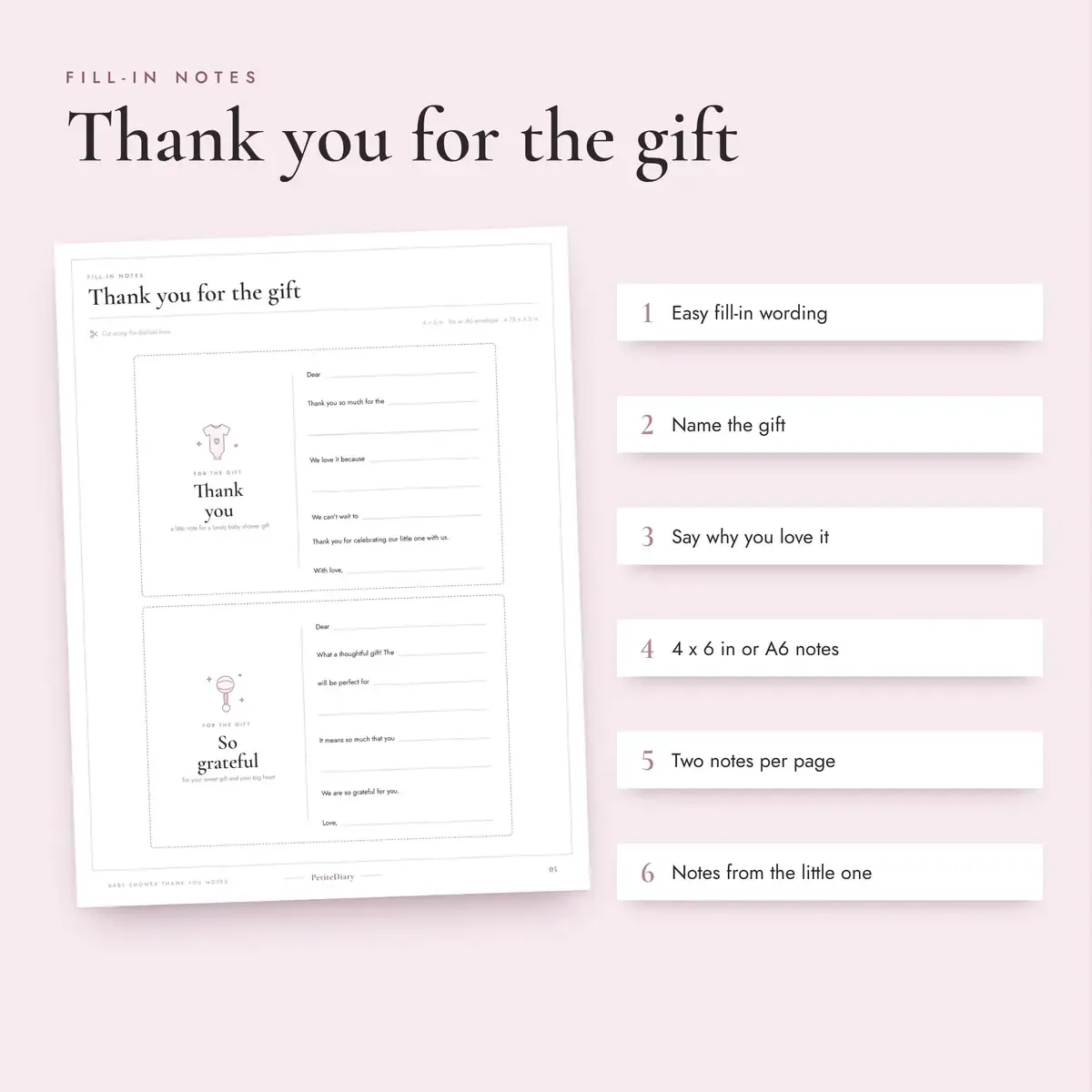 Baby Shower Thank You Cards, image 3