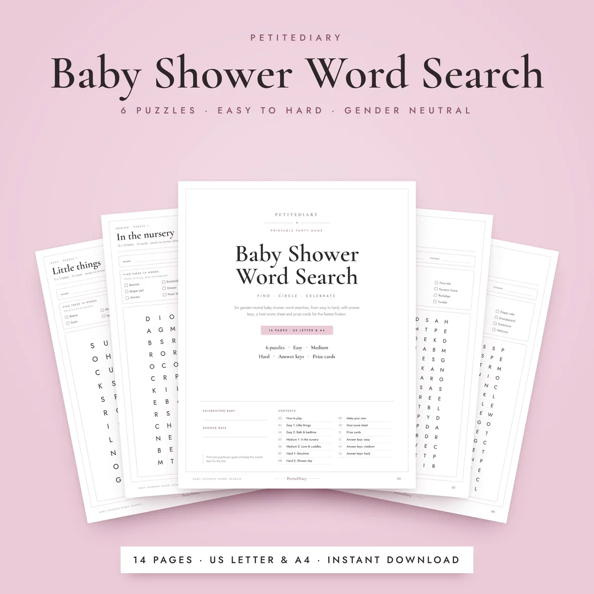 Baby Shower Word Search