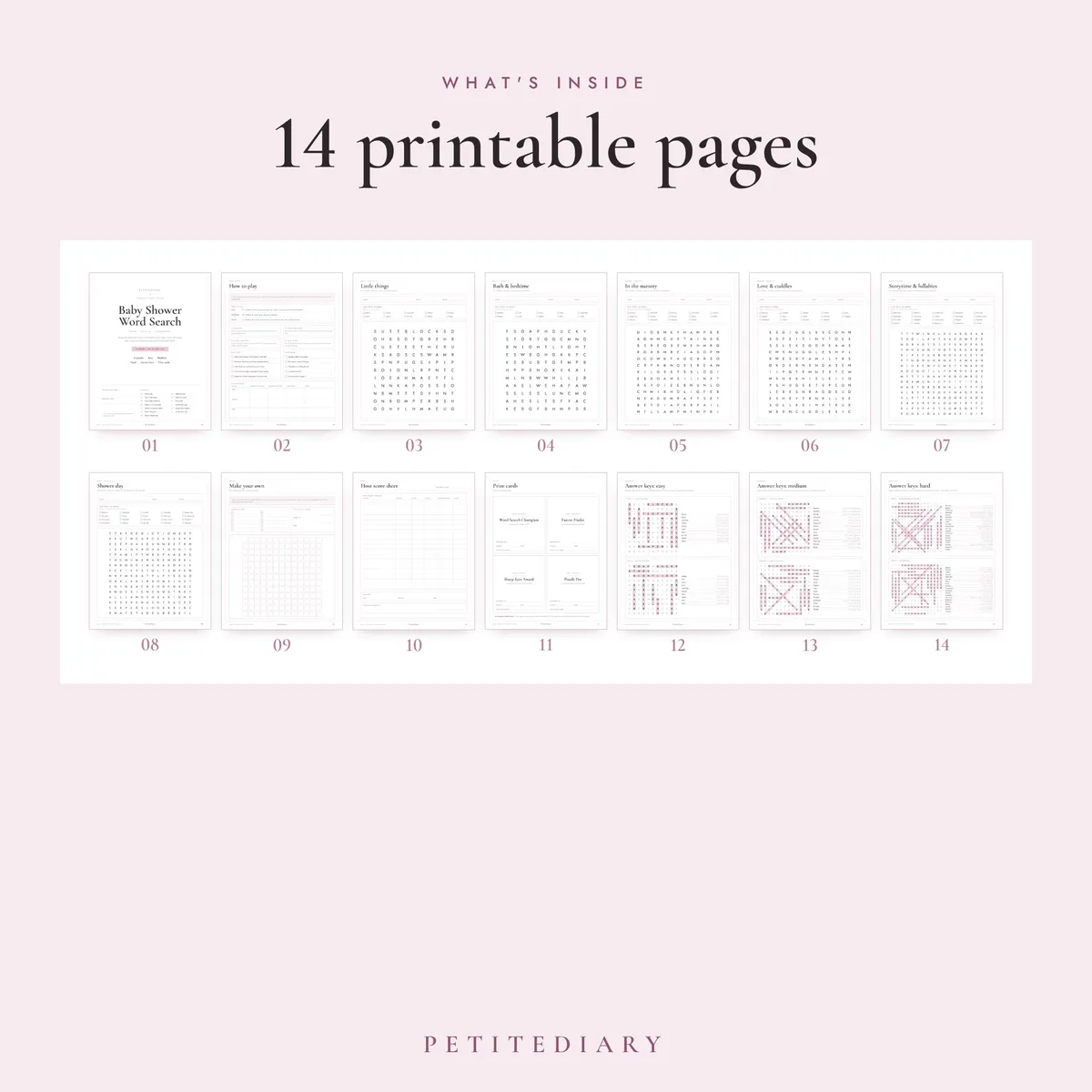 Baby Shower Word Search, image 2