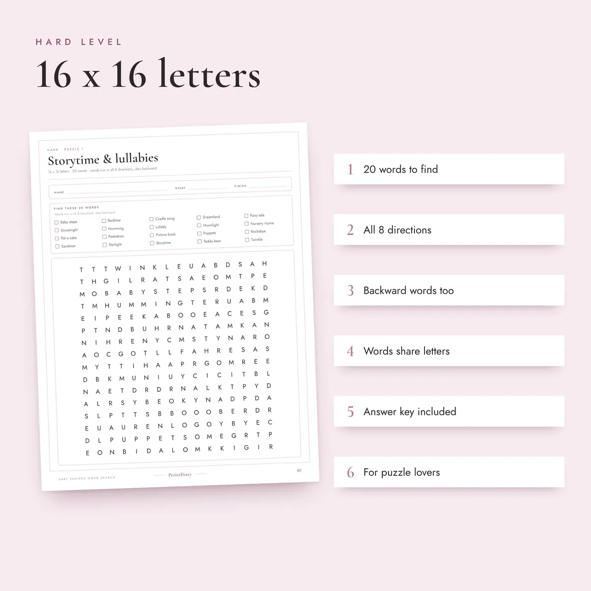 Baby Shower Word Search, image 3