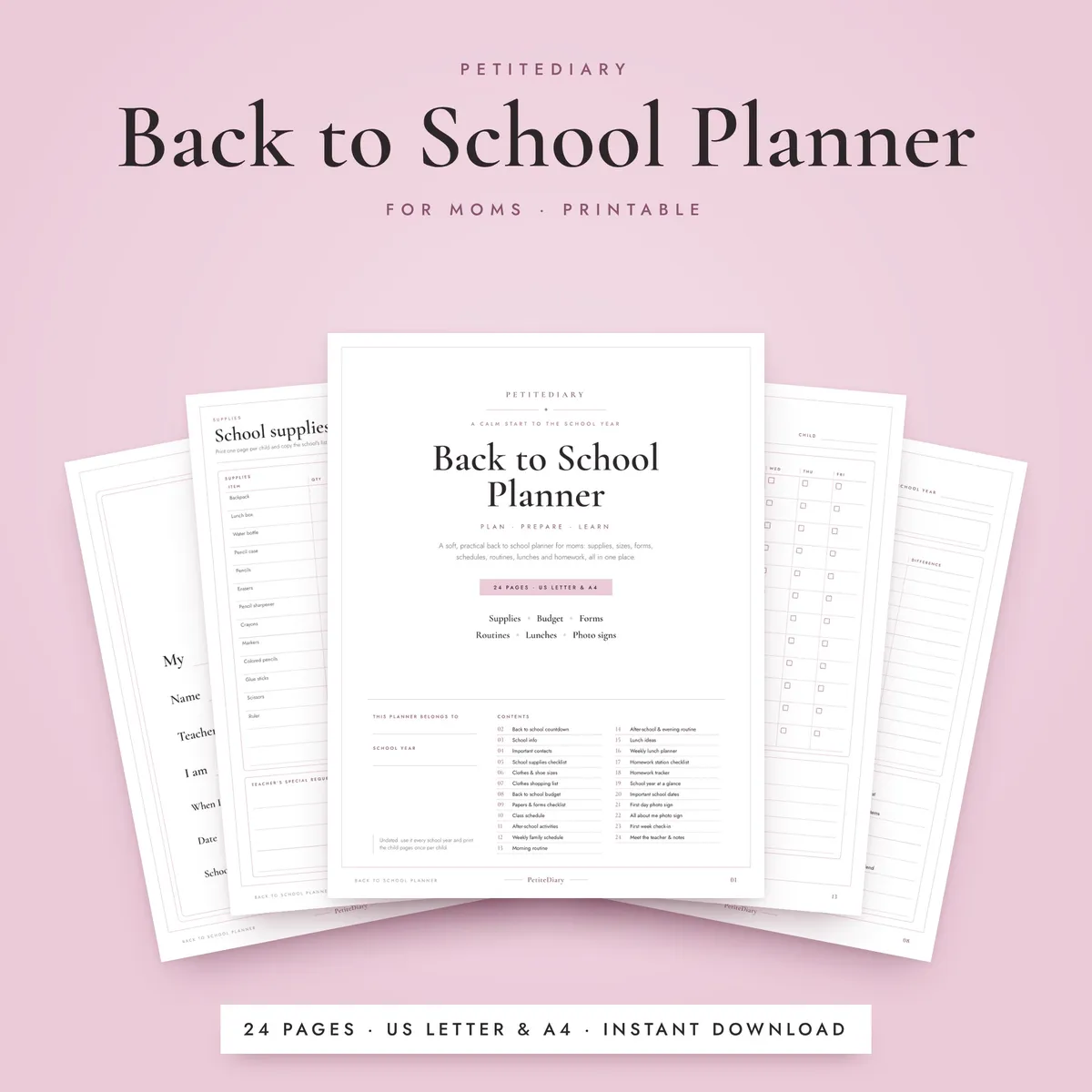 Back to School Planner for Moms