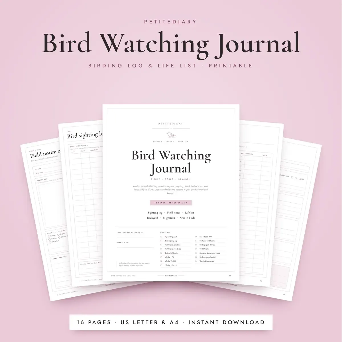 Bird Watching Journal