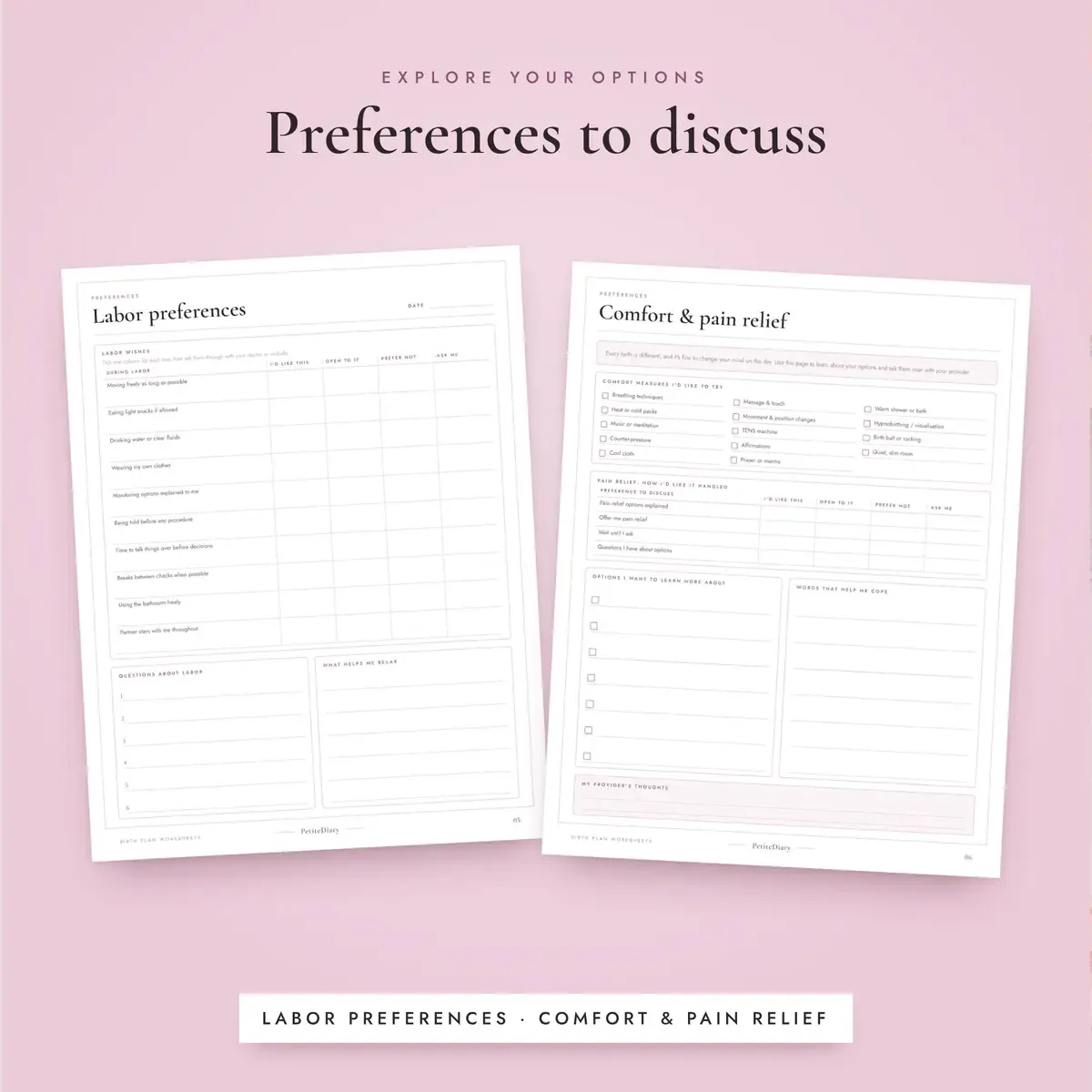 Birth Plan Template, image 4