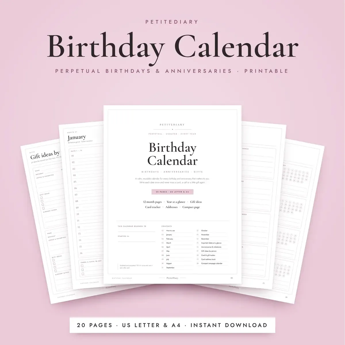 Birthday Calendar